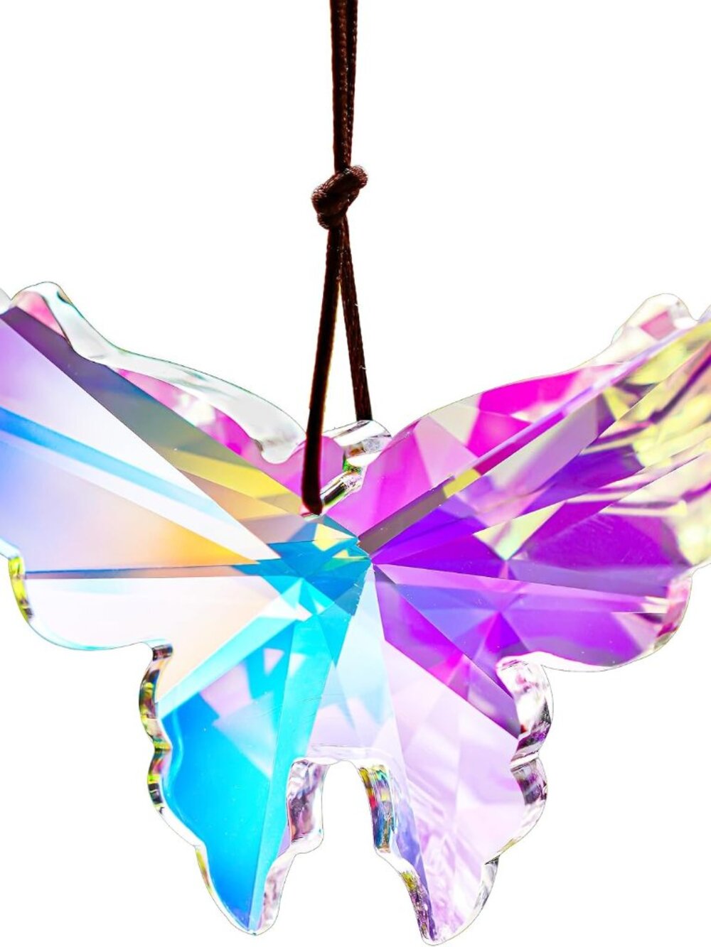 76mm AB Crystal Butterfly Prism Suncatcher Window Hanging Decor